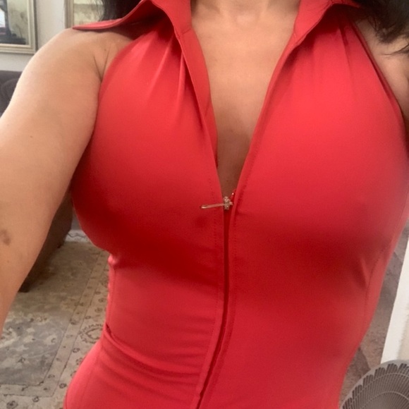 BEBE Vintage retro jumpsuit with belt (not shown) - Picture 3 of 7